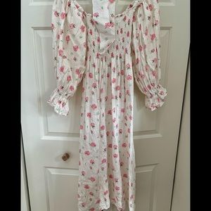 Sleeper Atlanta Linen Dress in Roses.